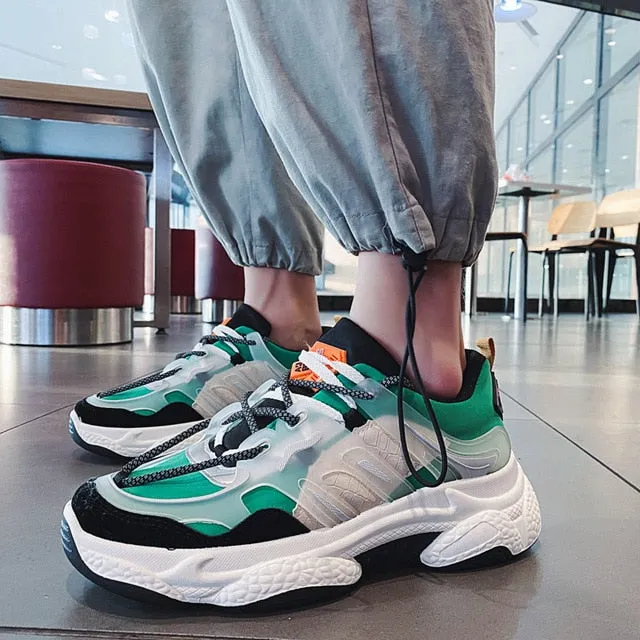 Fashion Sneakers Men Mesh Shoes Casual Young Man Street Sneakers Men Leisure Shoes Male Footwear Breathable Comfortable Flats 44 Casual Shoes Leather