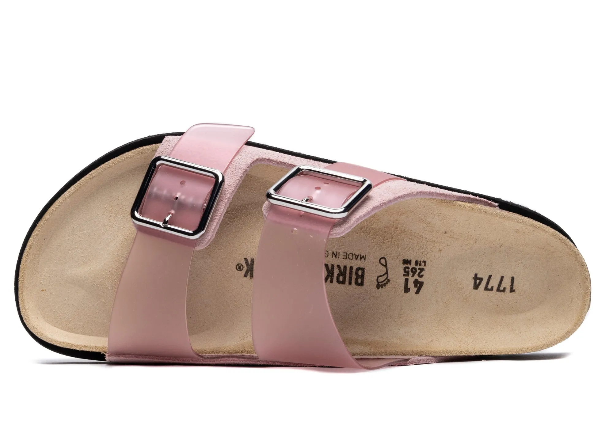 Birkenstock Arizona Milky PVC 1774 in Chintz Rose Wood Platform Sandals