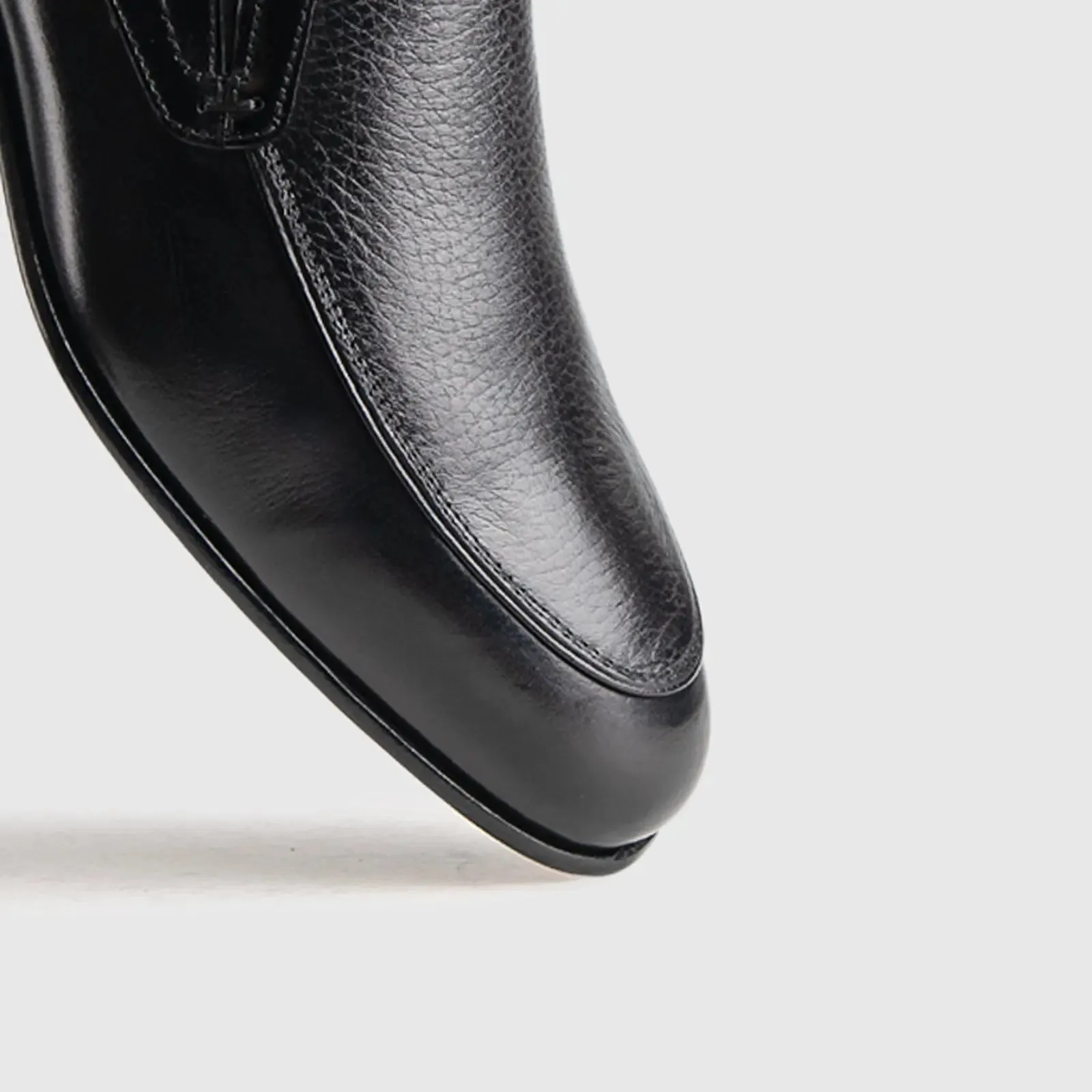 Dress Comfort Slip Ons 6934 Black Deer Skin New Jersey Slip-on Loafer