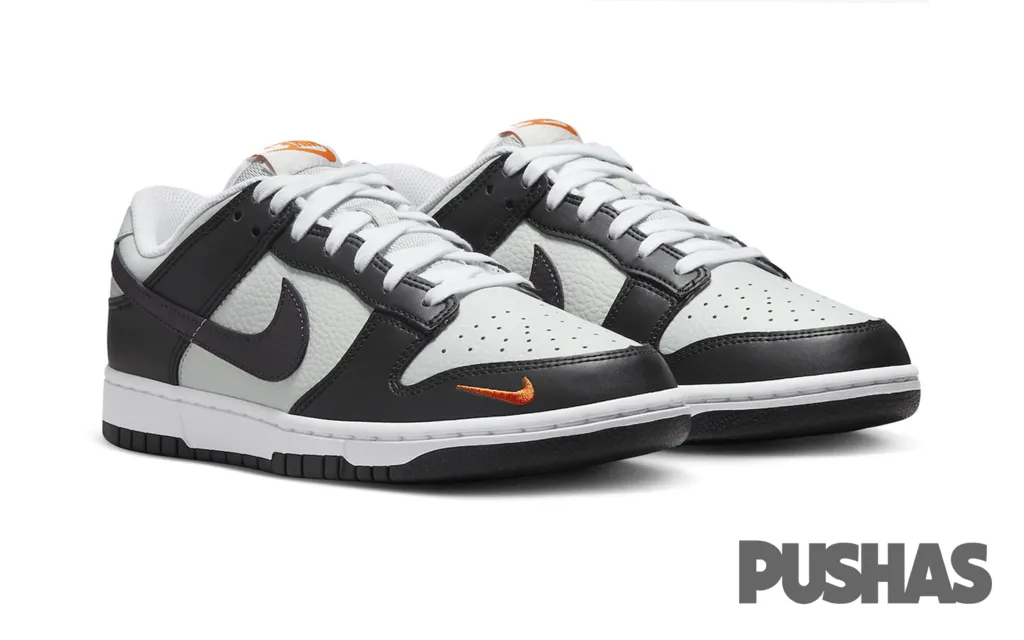 Hottest Asics Shoes Dunk Low 'Grey Black Orange Mini Swoosh'