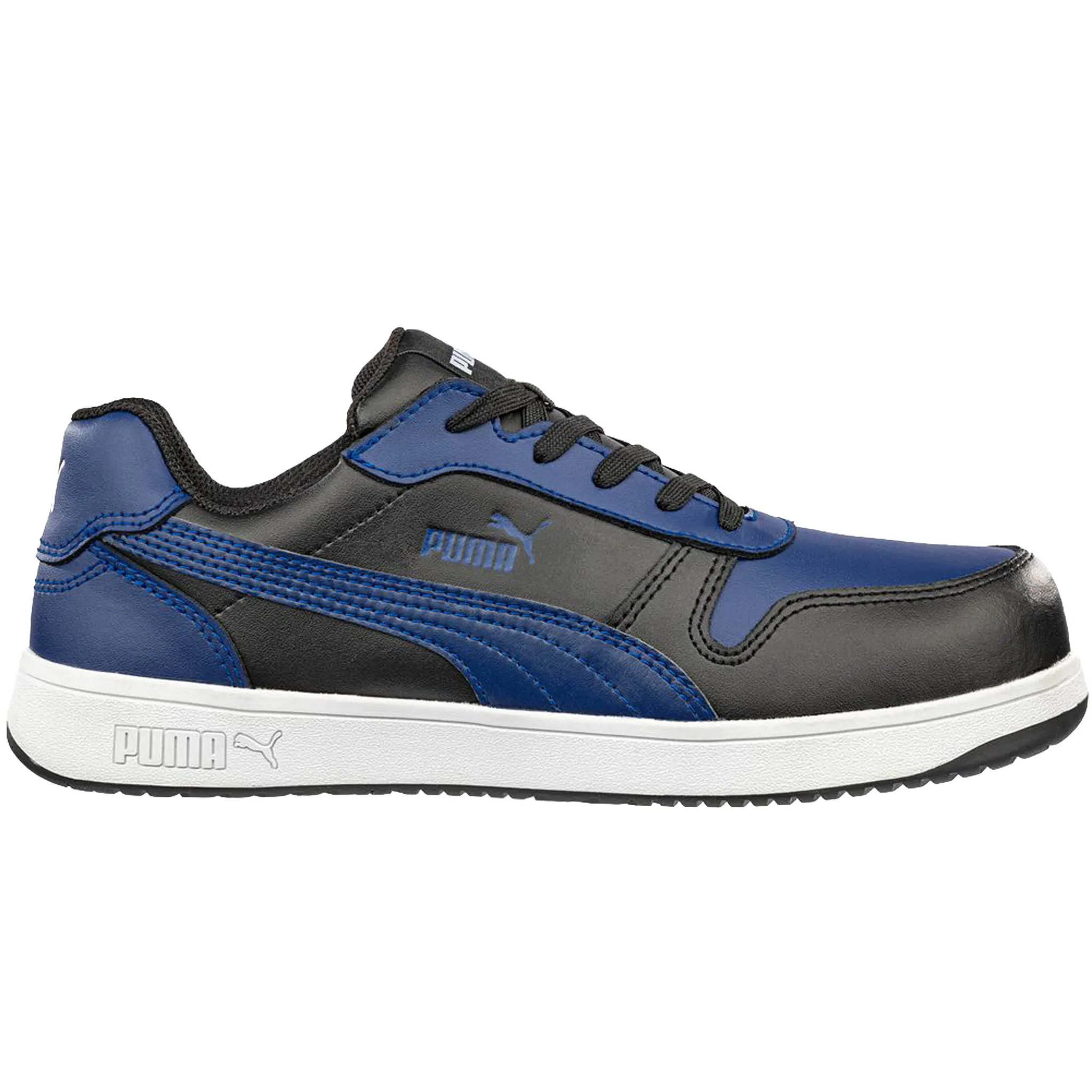 Puma Men's 640275 Frontcourt Blue Black Low Composite Safety Toe Metal Free Work Shoes Puma Bolt Shoes