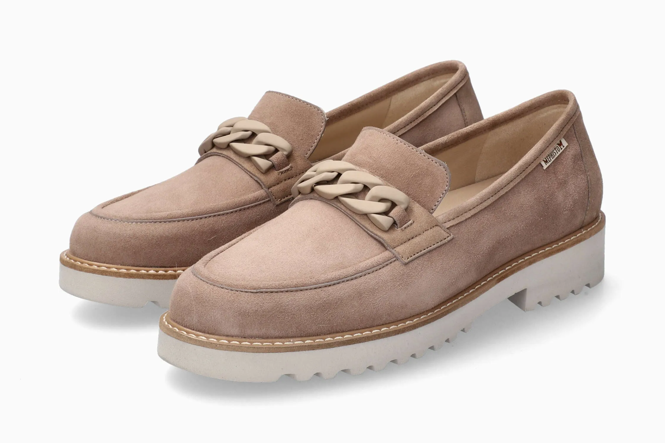 Salka - Light Taupe Leather Slip On Clogs