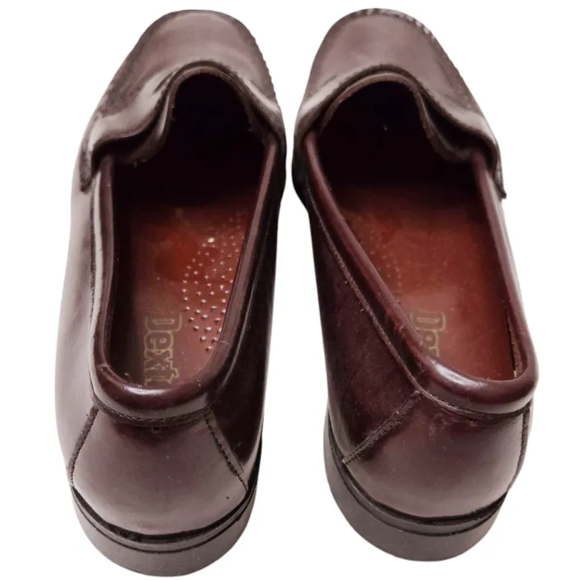 Haddock Loafers DEXTER *Burgundy Red Leather Penny Loafers Shoes Women (Sz/8) - New