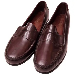 Uniqlo Loafers DEXTER *Burgundy Red Leather Penny Loafers Shoes Women (Sz/8) - New