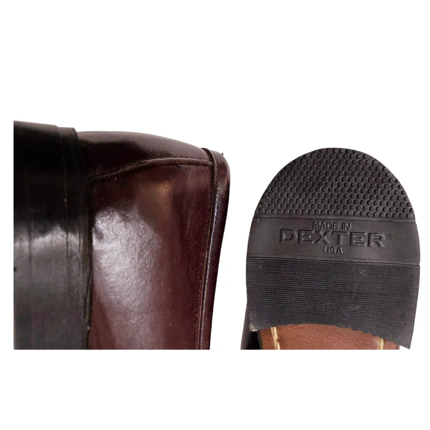 Joggers With Loafers DEXTER *Burgundy Red Leather Penny Loafers Shoes Women (Sz/8) - New