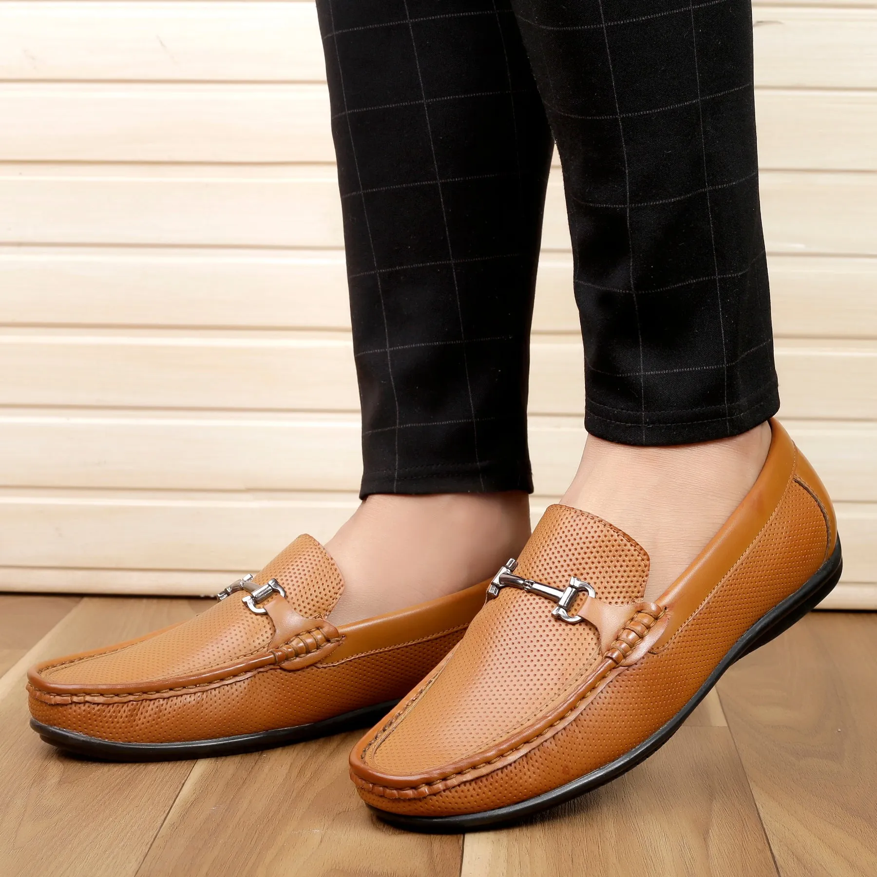 Basket Weave Loafers Bacca Bucci PARIS Loafers Moccasins Shoes for Men with Elegant Buckle