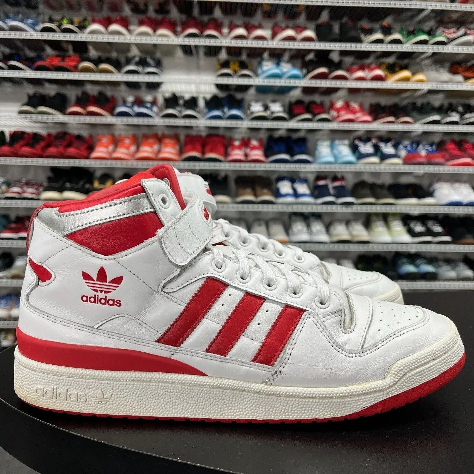 Adidas Shoes Toddlers Adidas Men's Forum Mid Refined White Red F37829 Men's Size 12