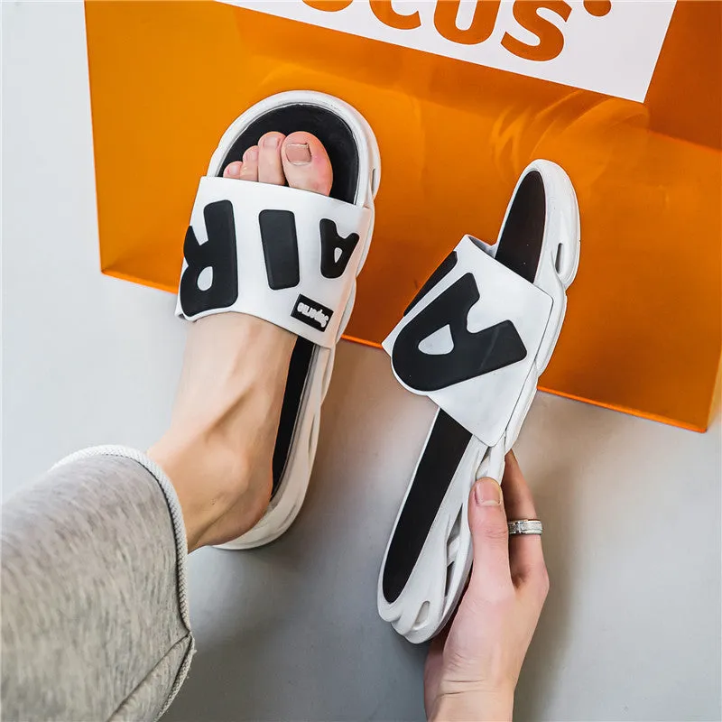 Men Beach Shoes Men's Sandals Shoes Wear-Resistant Sports Shoes Platform Flip-flop Sandals