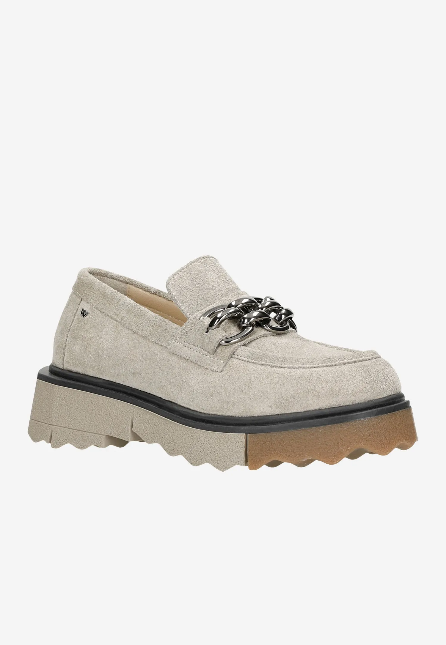 Wojas Beige Leather Loafers with Two-color Soles | 4617664 Oxfords Restaurant Southampton