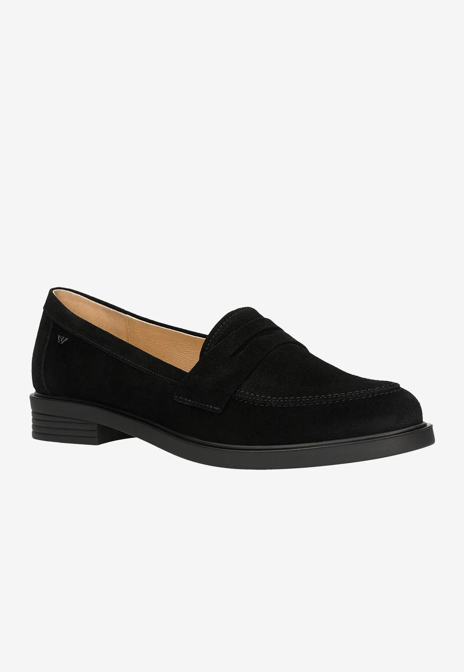 Heavy Oxfords Wojas Black Velour Leather Loafers | 4622261