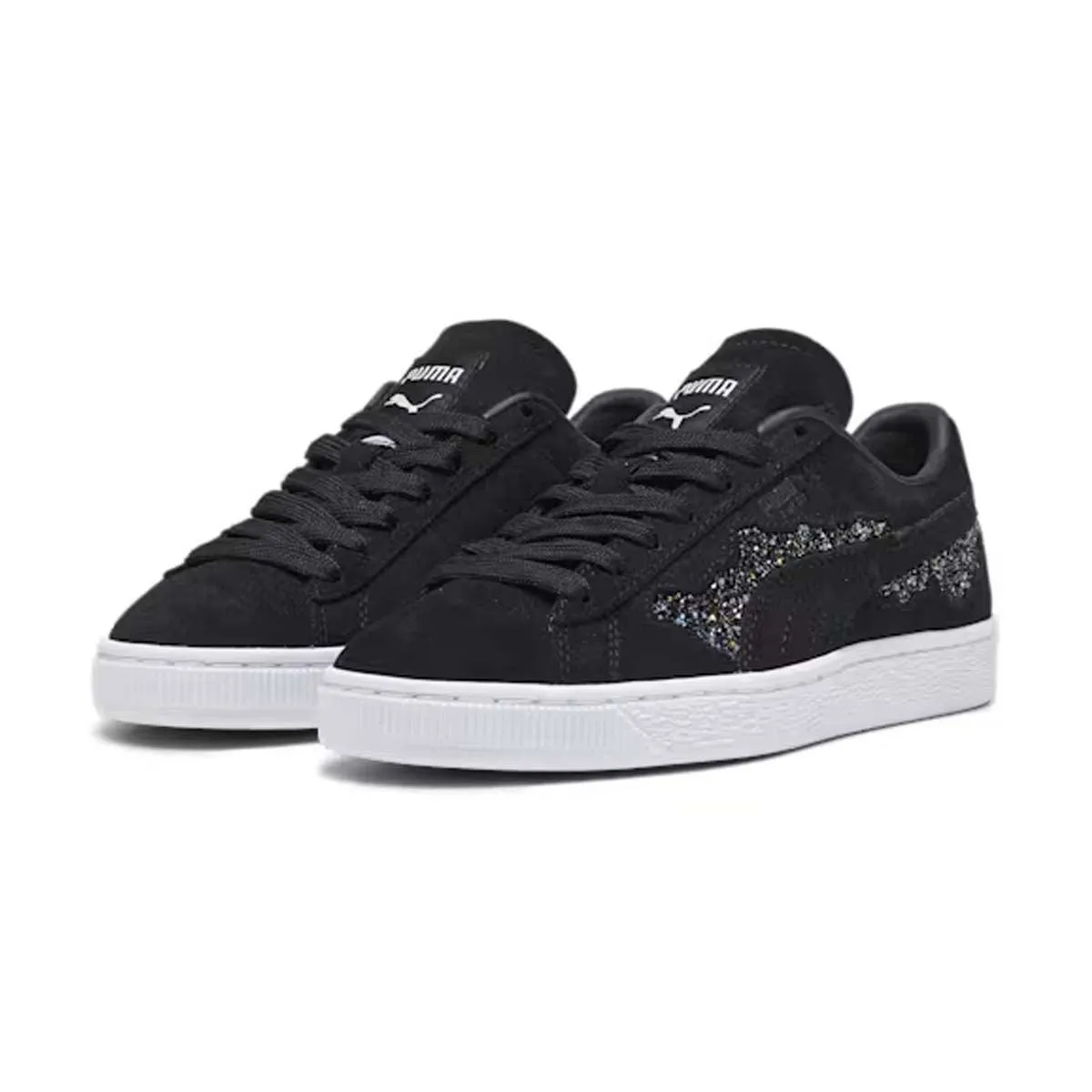   Swarovski Wmns Suede 'Black' Asics Gel-nimbus 23 Knit Running Shoes