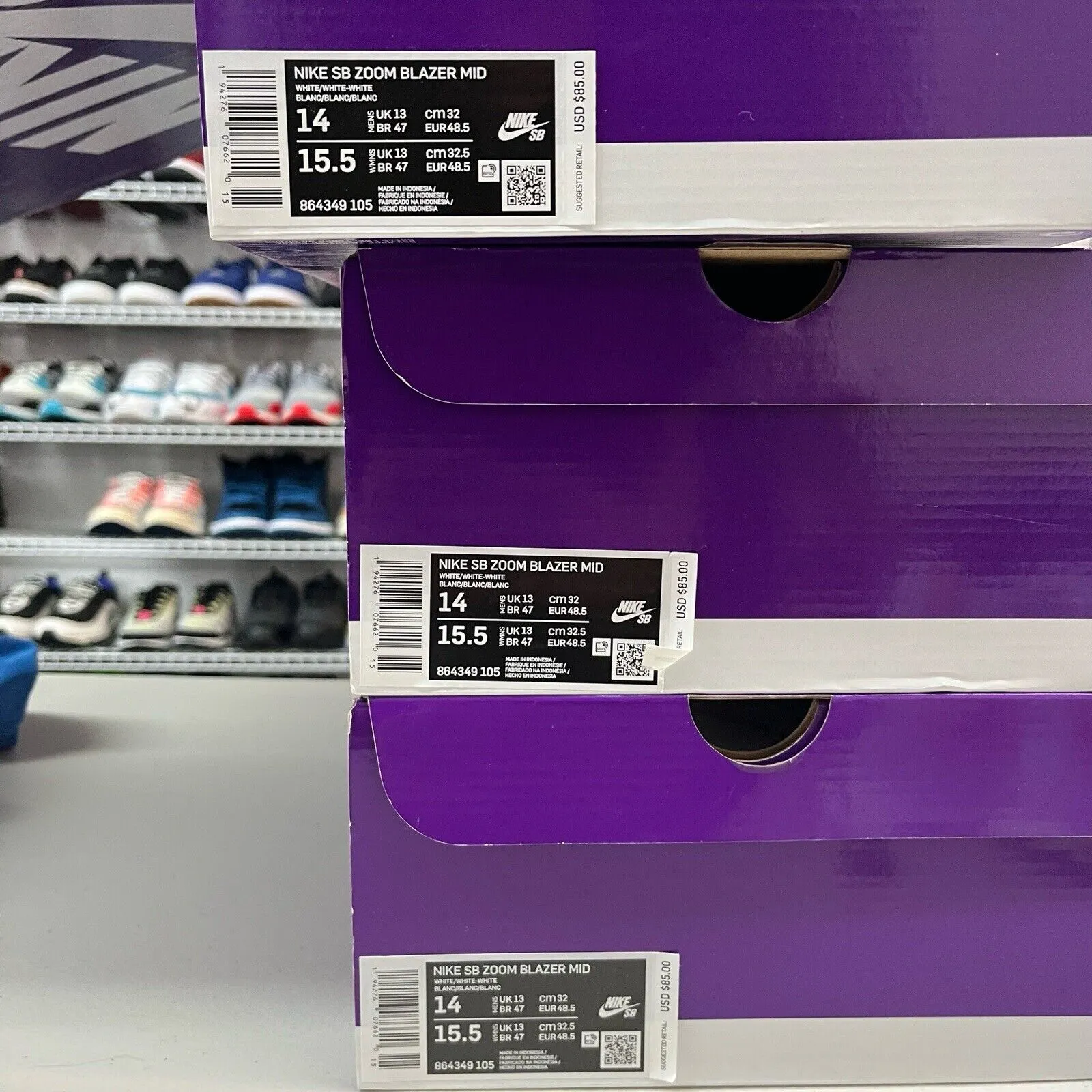 Asics Shoes Noosa Tri 15 Nike Zoom Blazer Mid SB Triple White 864349-105 Men's Size 14 NWB