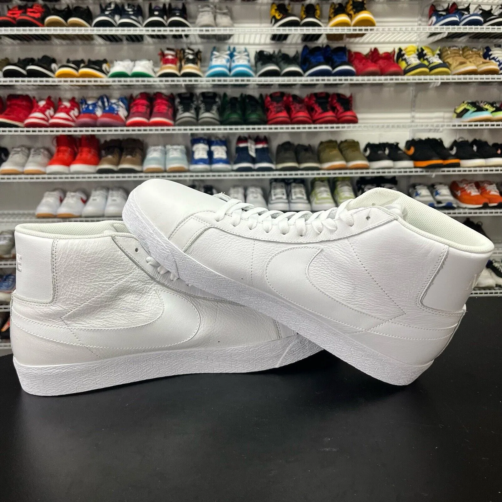 Nike Zoom Blazer Mid SB Triple White 864349-105 Men's Size 14 NWB Asics Gel Kenun Lyte Running Shoes