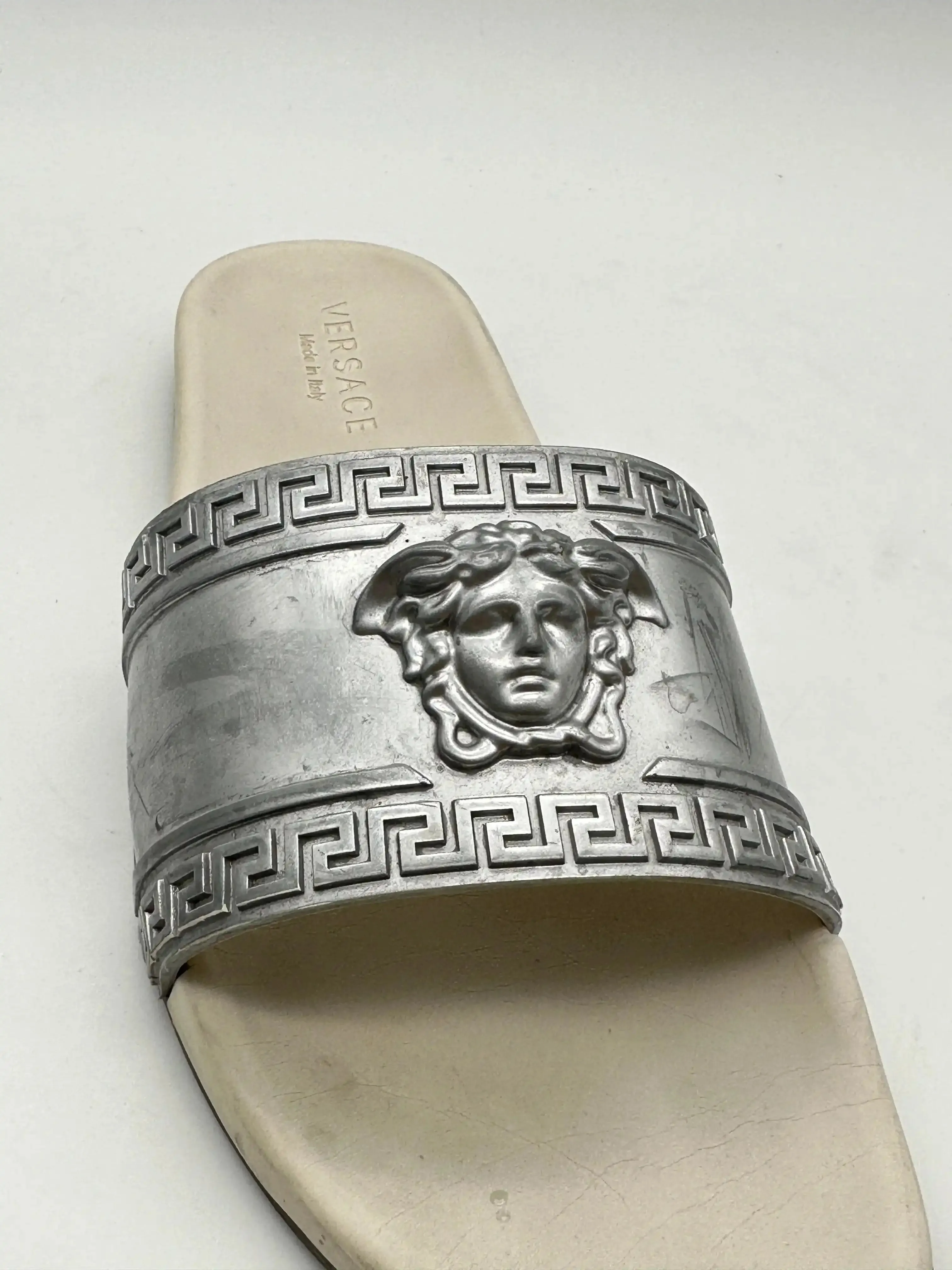 Embossed Slippers Tie Up Sandals Heels