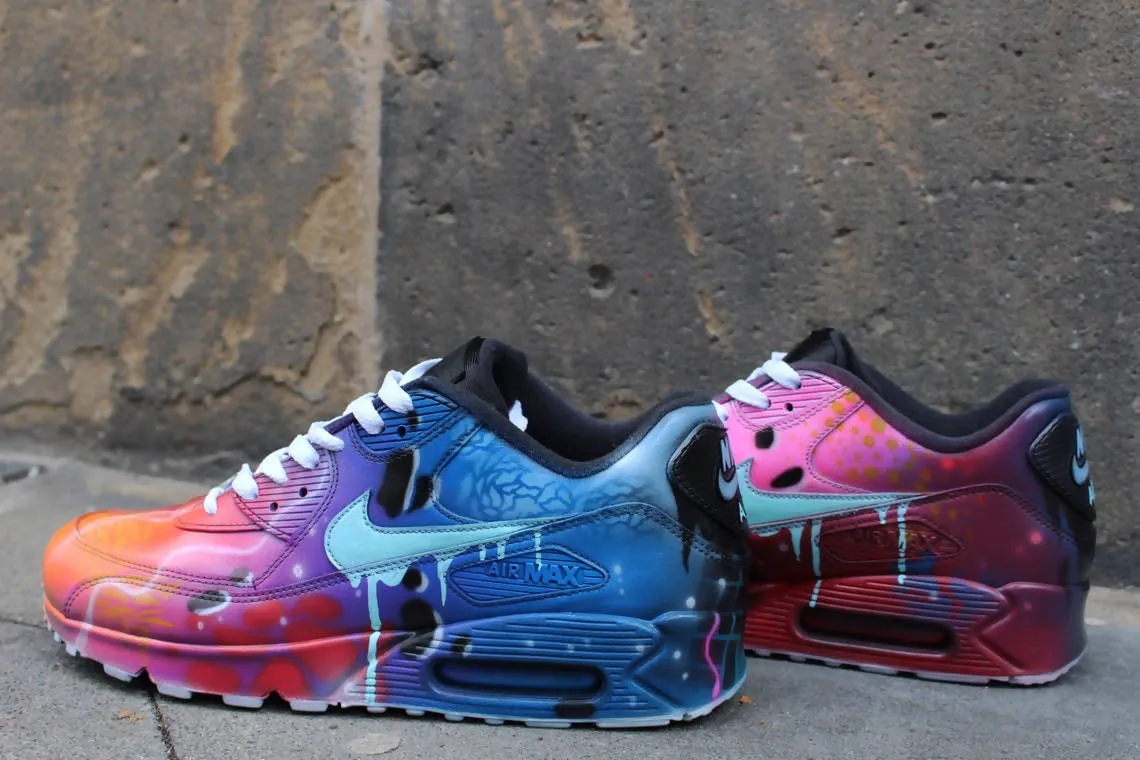 'Blue Galaxy Drip' Air Max 90 New Asics Shoes 2025