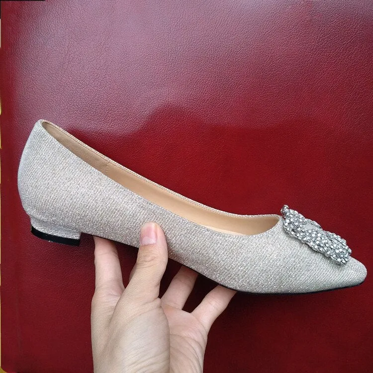 Rack Room Shoes Flat Sandals Black Satin Sequined Rhinestones Crystal Diamond Bridal Flats