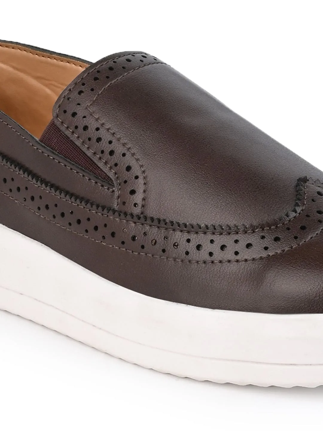 Designer Slip On Esmee Metro Ease Sneakers for Women - Brown
