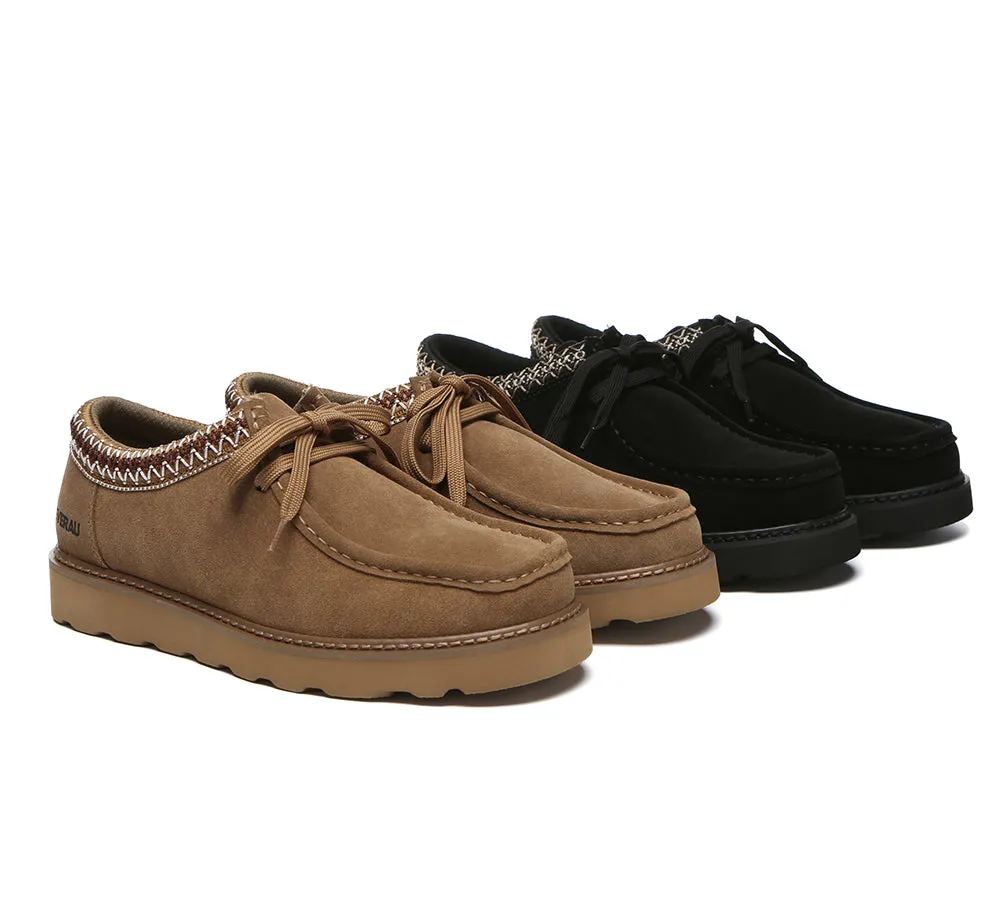 EVERAU Men Leather Lace Up Casual Shoes Madison Macy's Shoes Casual