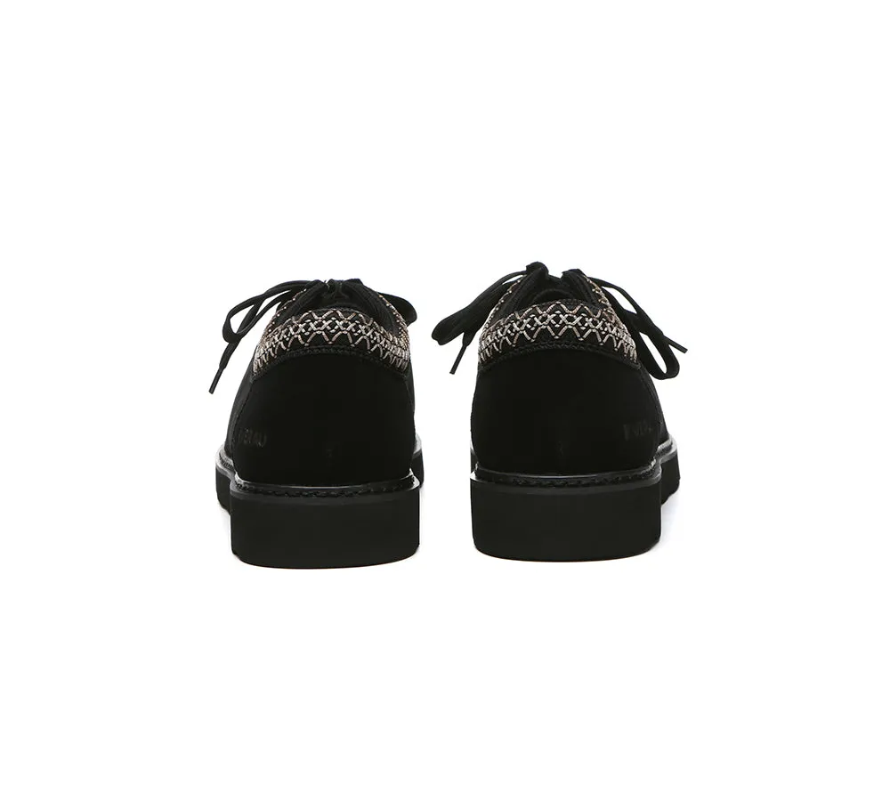 Casual Shoes For Kurta Pajama EVERAU Men Leather Lace Up Casual Shoes Madison