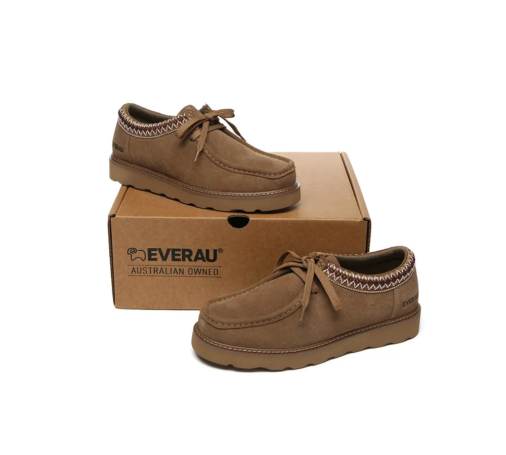 Spunk Casual Shoes EVERAU Men Leather Lace Up Casual Shoes Madison