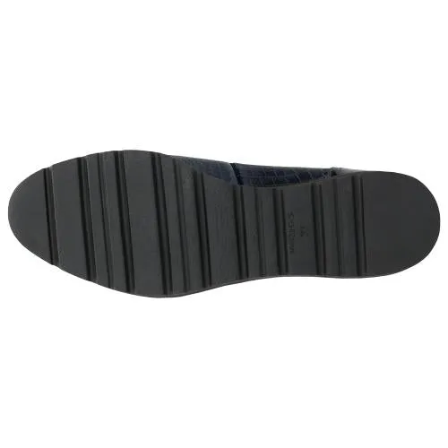 Shoes Comfortable Wojas Navy Blue Leather Loafers | 4605076