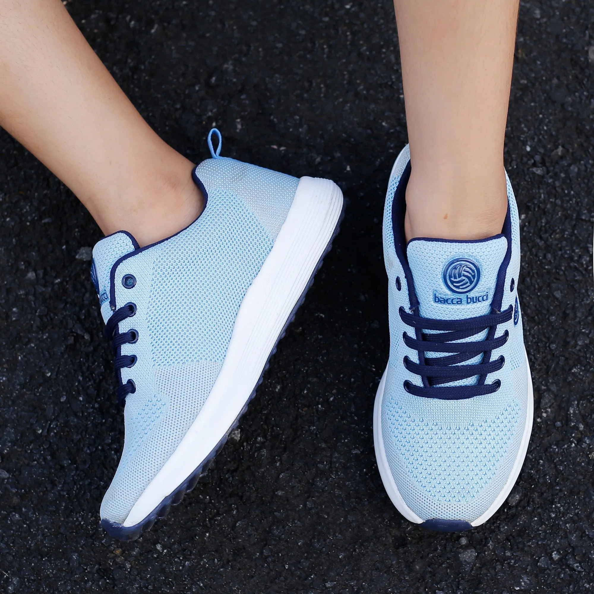 Bacca Bucci TOKYO Women Shoes | Sky Blue Casual Sneakers For Women Early Running Shoes