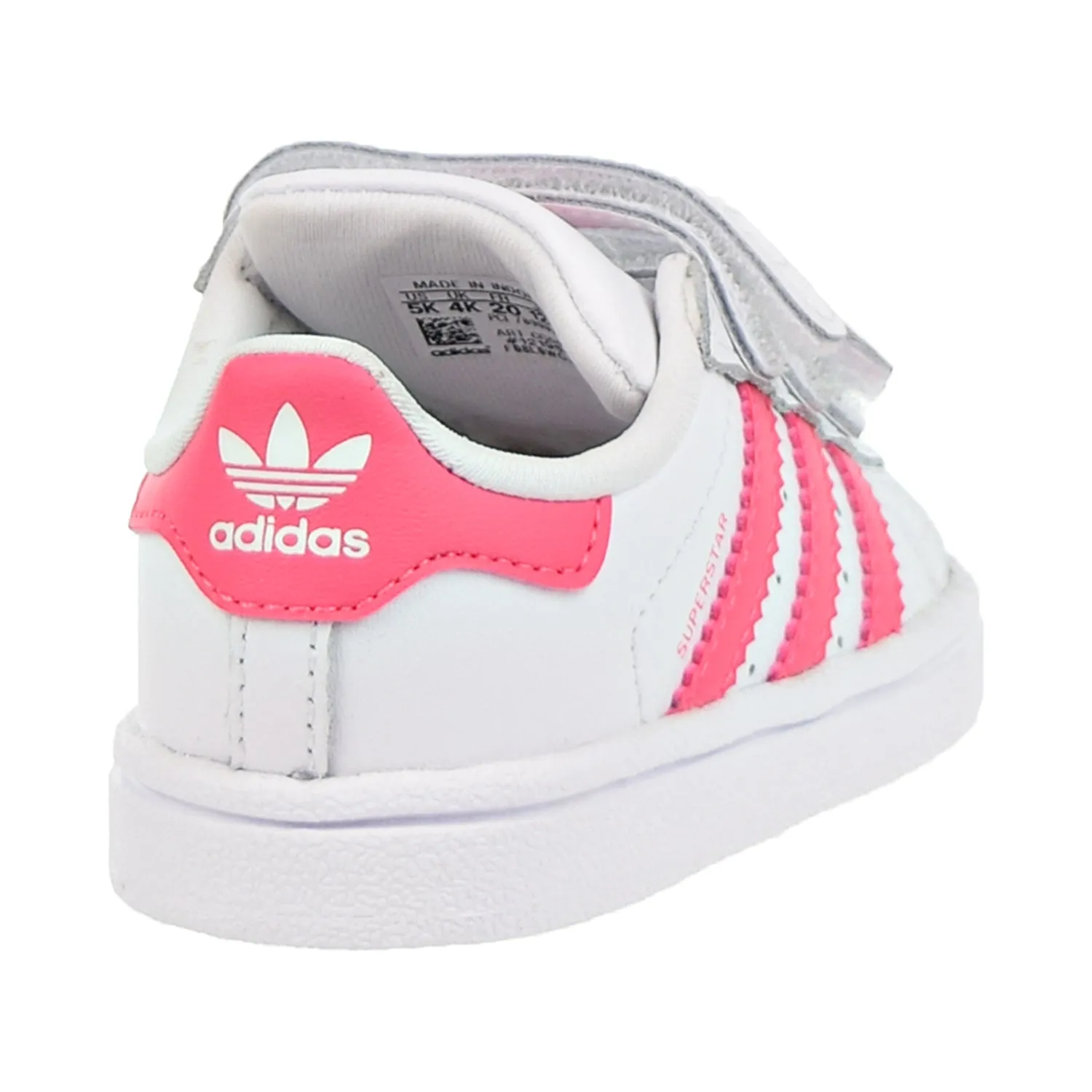 Adidas Superstar CF I Toddler Shoes Footwear White/Real Pink/Real Pink Adidas Skate Shoe