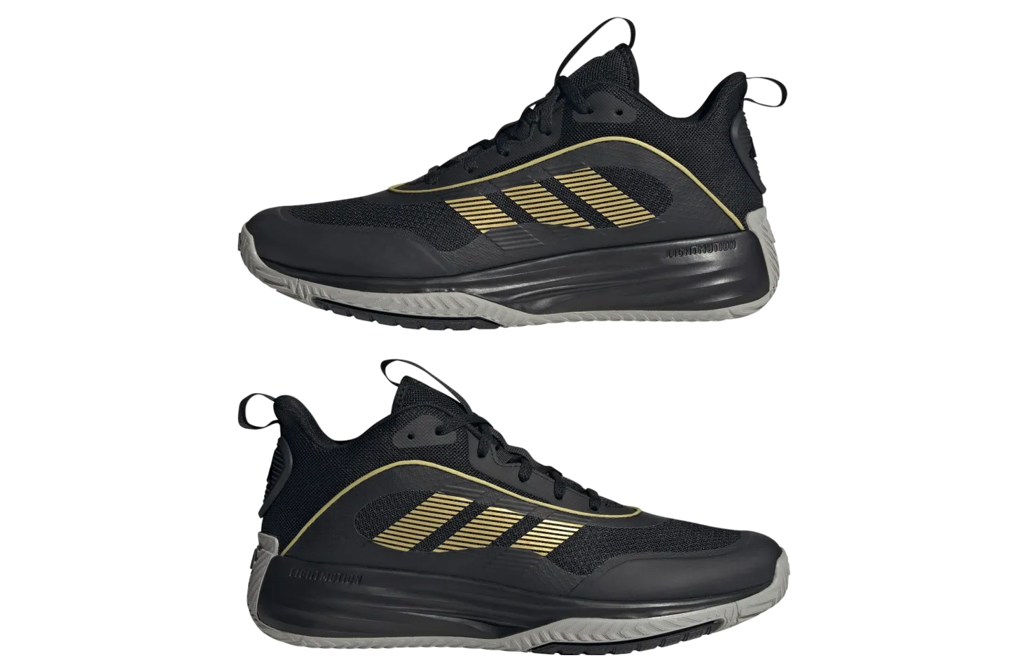 Classic Adidas Tennis Shoes .ADIDAS Own The Game 3.0 Core Black / Gold Metallic - (IF4566) - OG3- R1L3