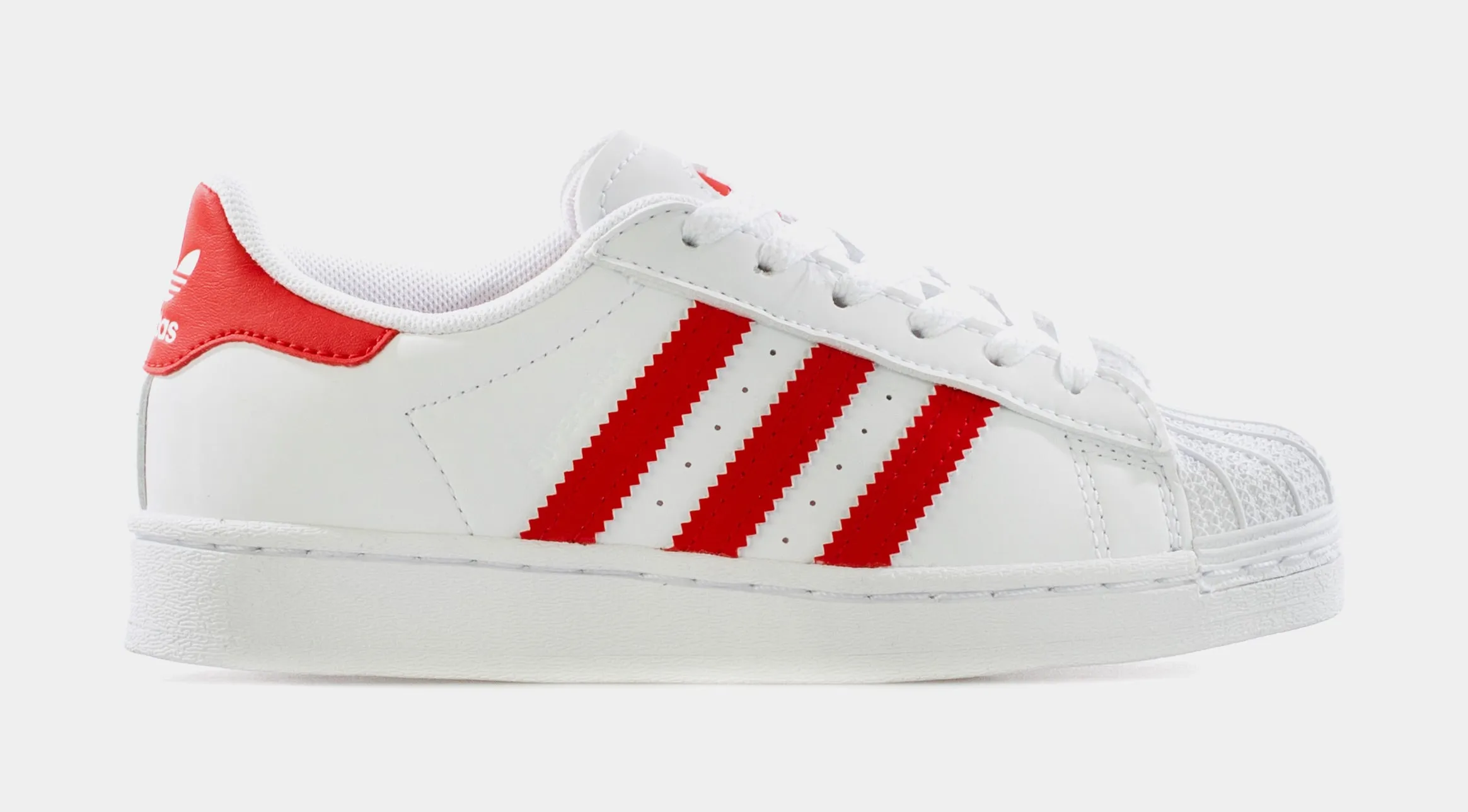 Superstar Preschool Lifestyle Shoe (White/Red) Adidas Retro Shoes
