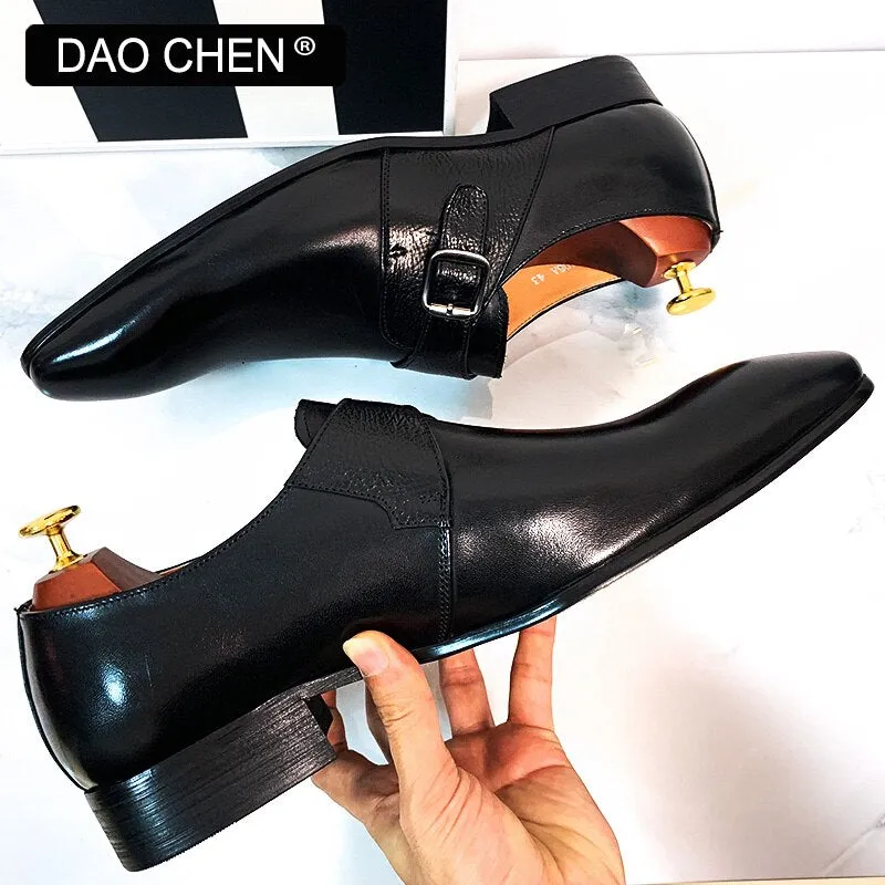 BROWN MONK STRAP LOAFERS SHOE SLIP ON Loafers Nearby