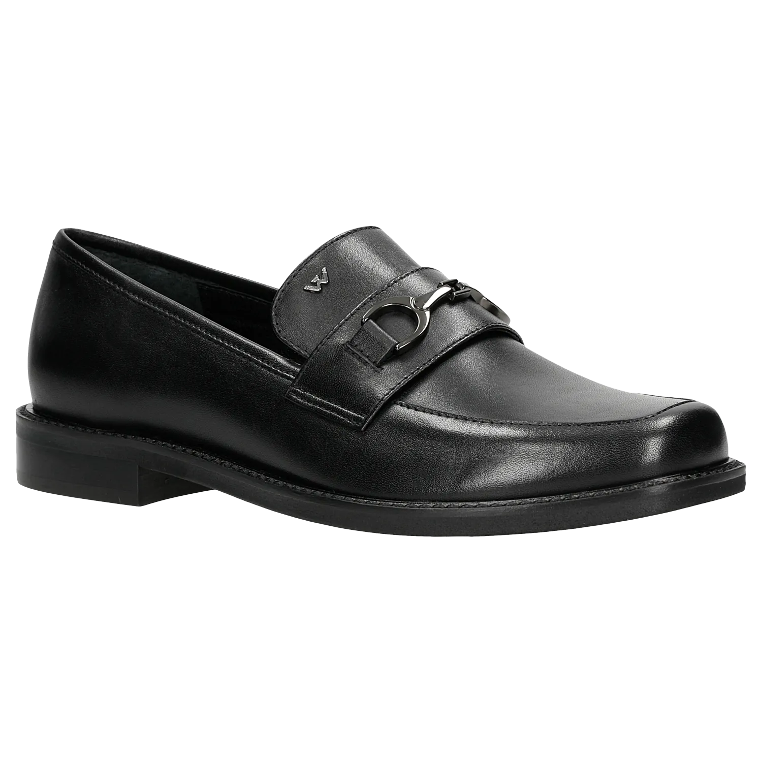 Wojas Black Leather Loafers with Black Logo | 46092-51 Original Grand Stitchlite Wingtip Oxford Shoe