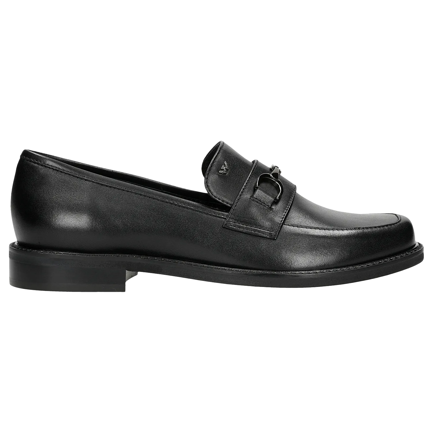 My Favorite Shoes Oxford Ms Wojas Black Leather Loafers with Black Logo | 46092-51