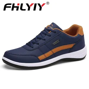 Fashion Men Sneakers for Men Casual Shoes Breathable Lace up Mens Casual Shoes Spring 2019 Leather Shoes Men chaussure homme Heeled Casual Shoes