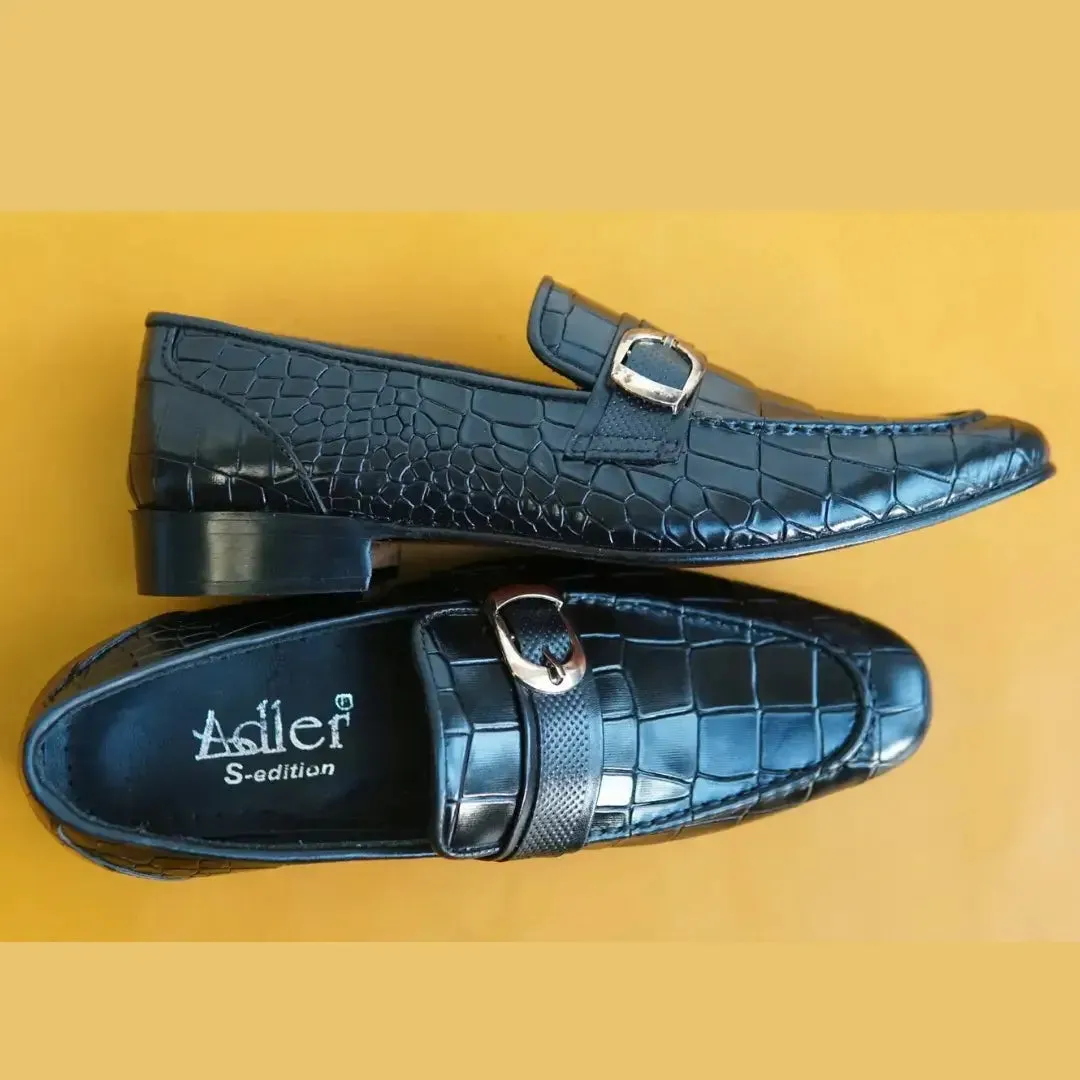 Adler Shoe - AS 2559 -Blk Loafers No Socks