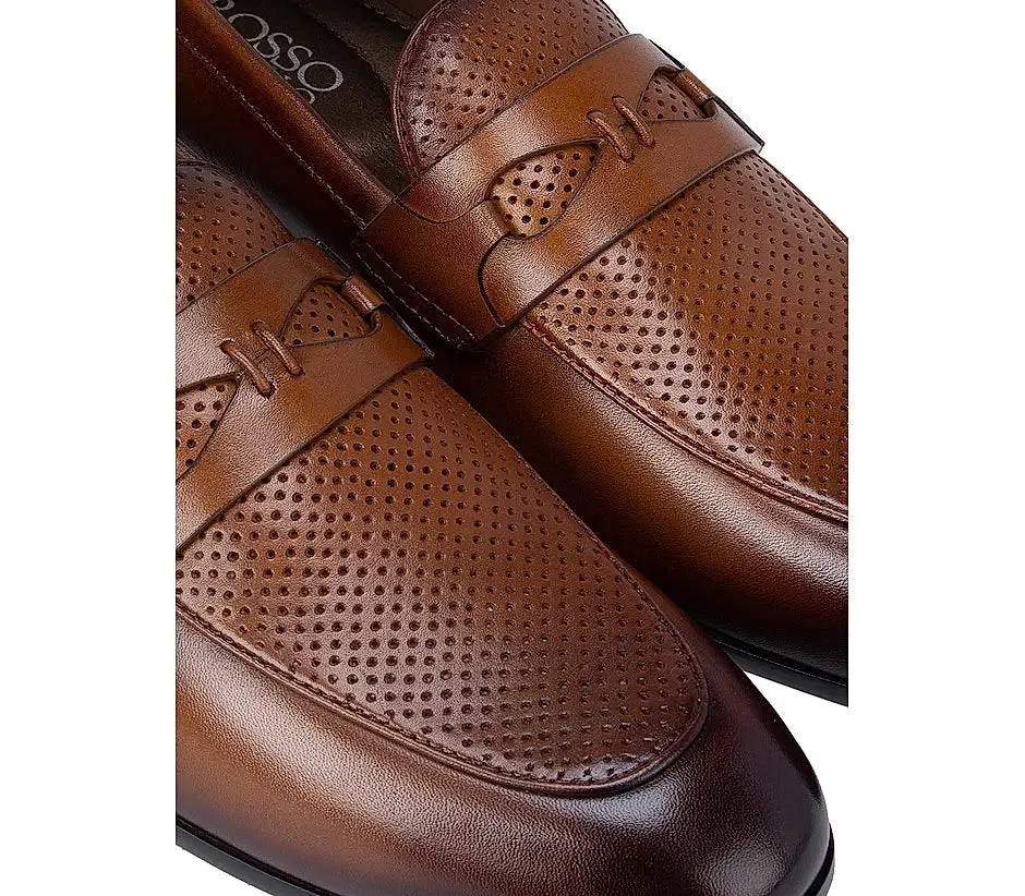 Quince Loafers Tan Perforated Loafers