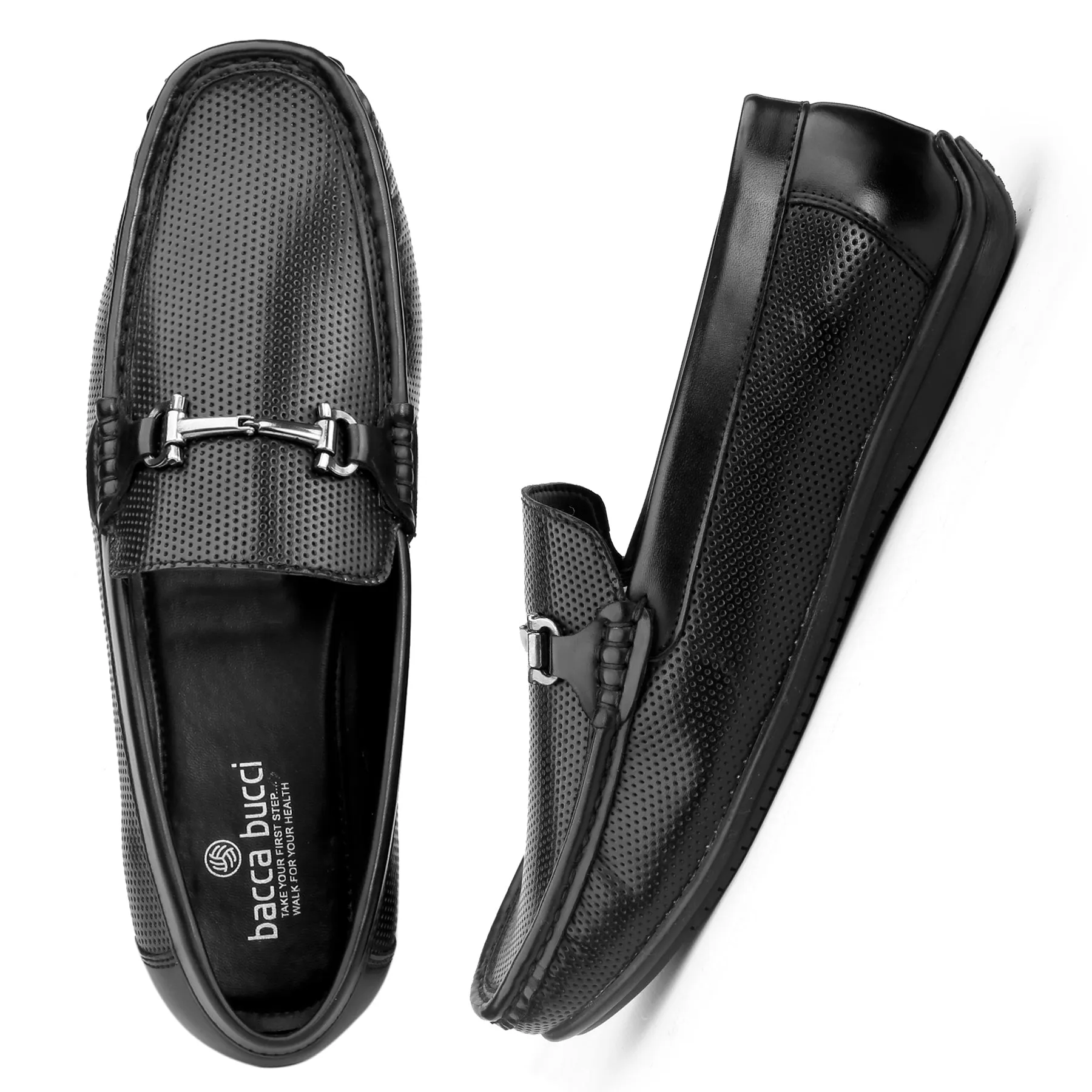 Formal Loafers Shoes Bacca Bucci PARIS Loafers Moccasins Shoes for Men with Elegant Buckle