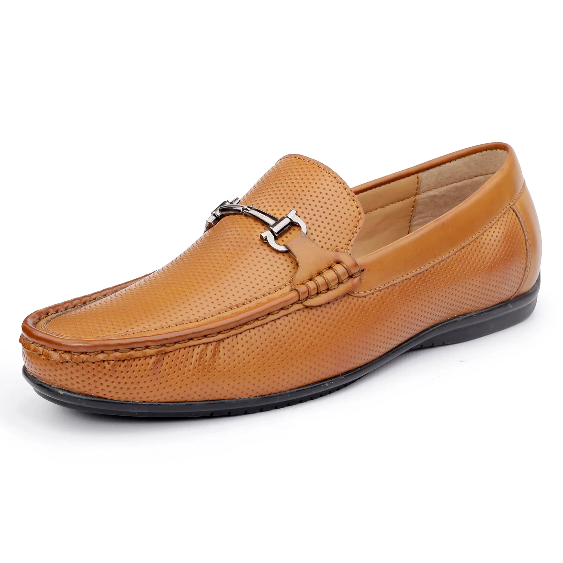 Loafers Tan Bacca Bucci PARIS Loafers Moccasins Shoes for Men with Elegant Buckle