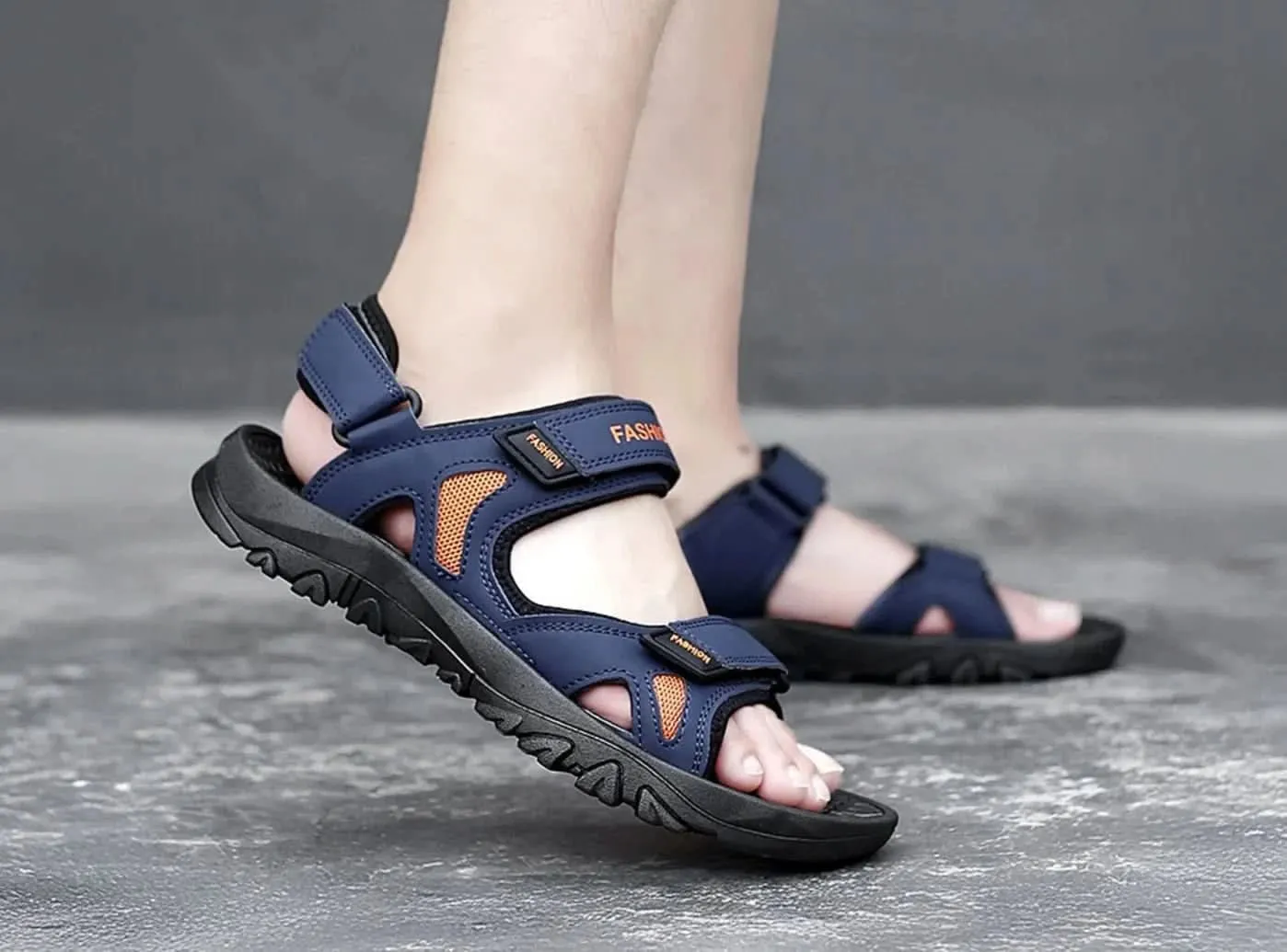 Comfortable Strappy Sandals FitVille Men's Casual Beach Sandals