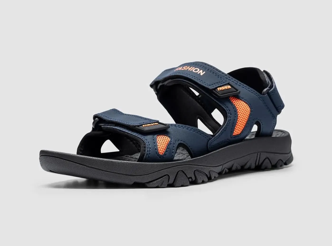 FitVille Men's Casual Beach Sandals Slingback Wedge Sandals