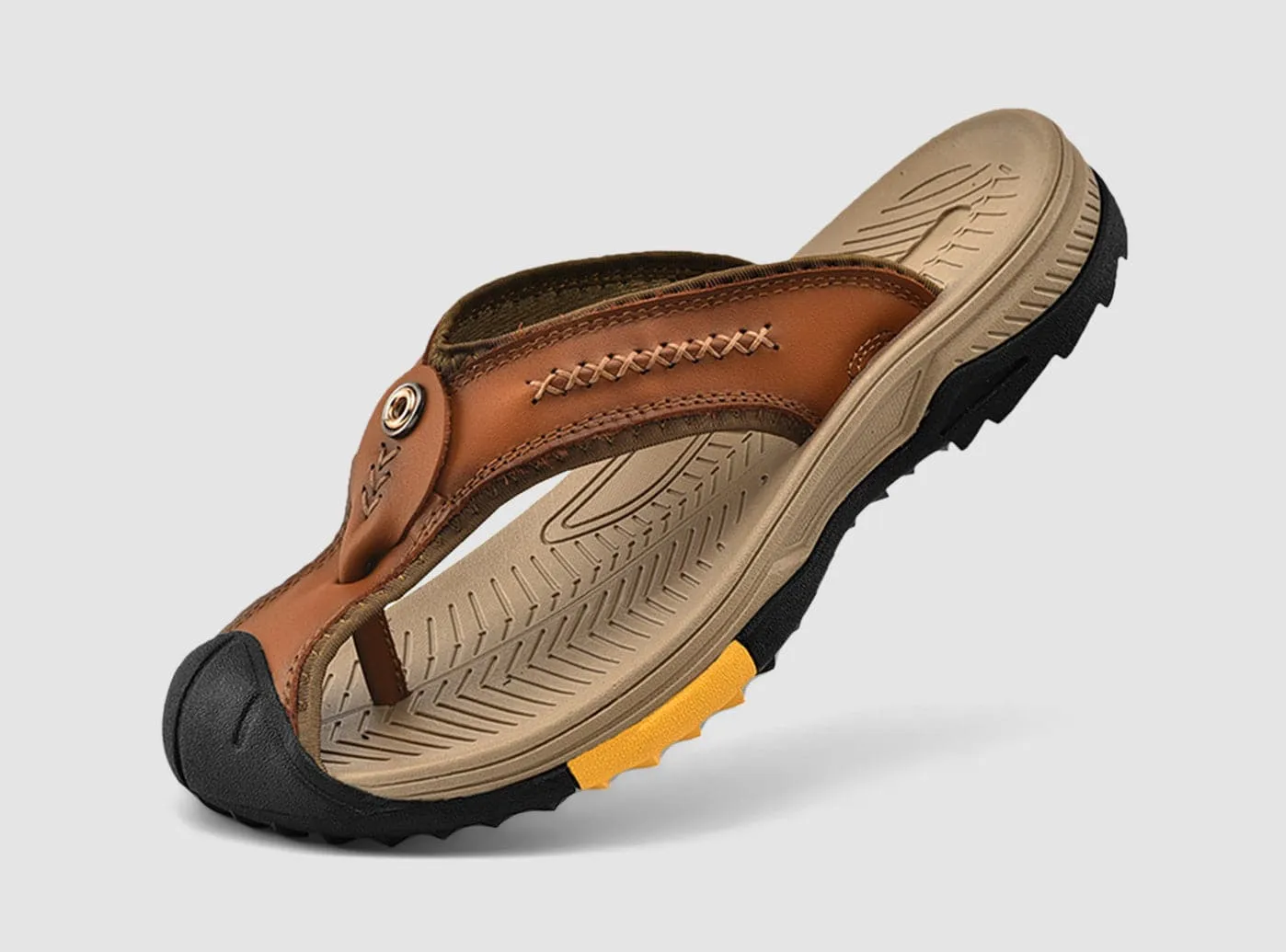 Elegant Sandals FitVille Men's GuardToe Flip Flops