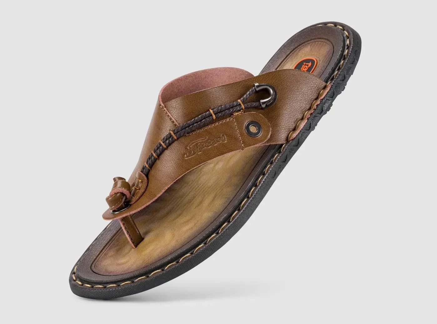 Sandals With Arches FitVille Men's SandDunes Flip Flops V3