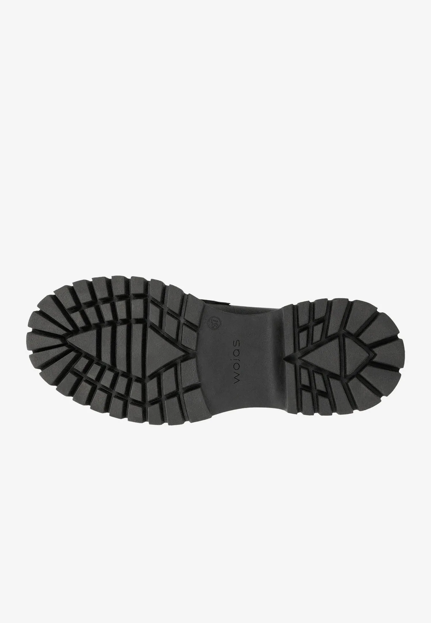 Oxfords Heels Wojas Black Leather Loafers with Silver Detail | 46198-51