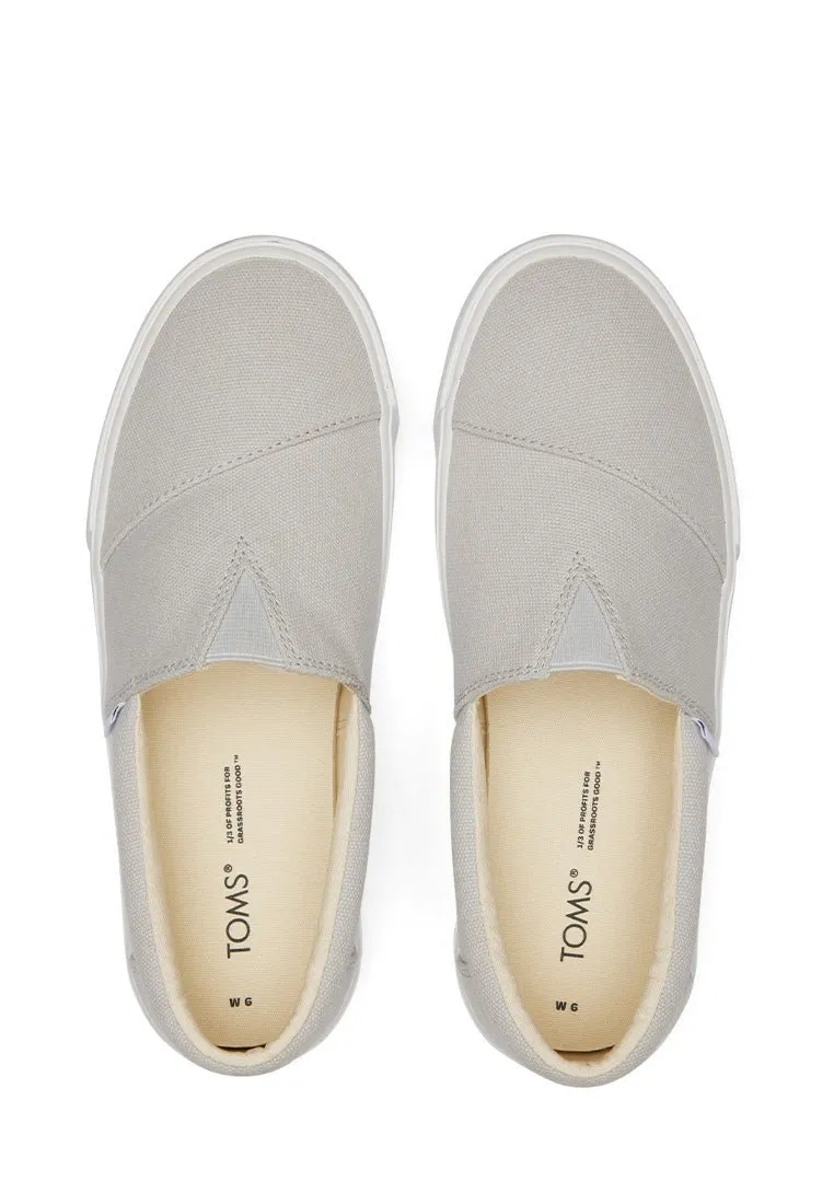 Rockrooster Slip On Boots TOMS Sneakers Alpargata Fenix Platform Slip-on Women - Grey Washed Canvas