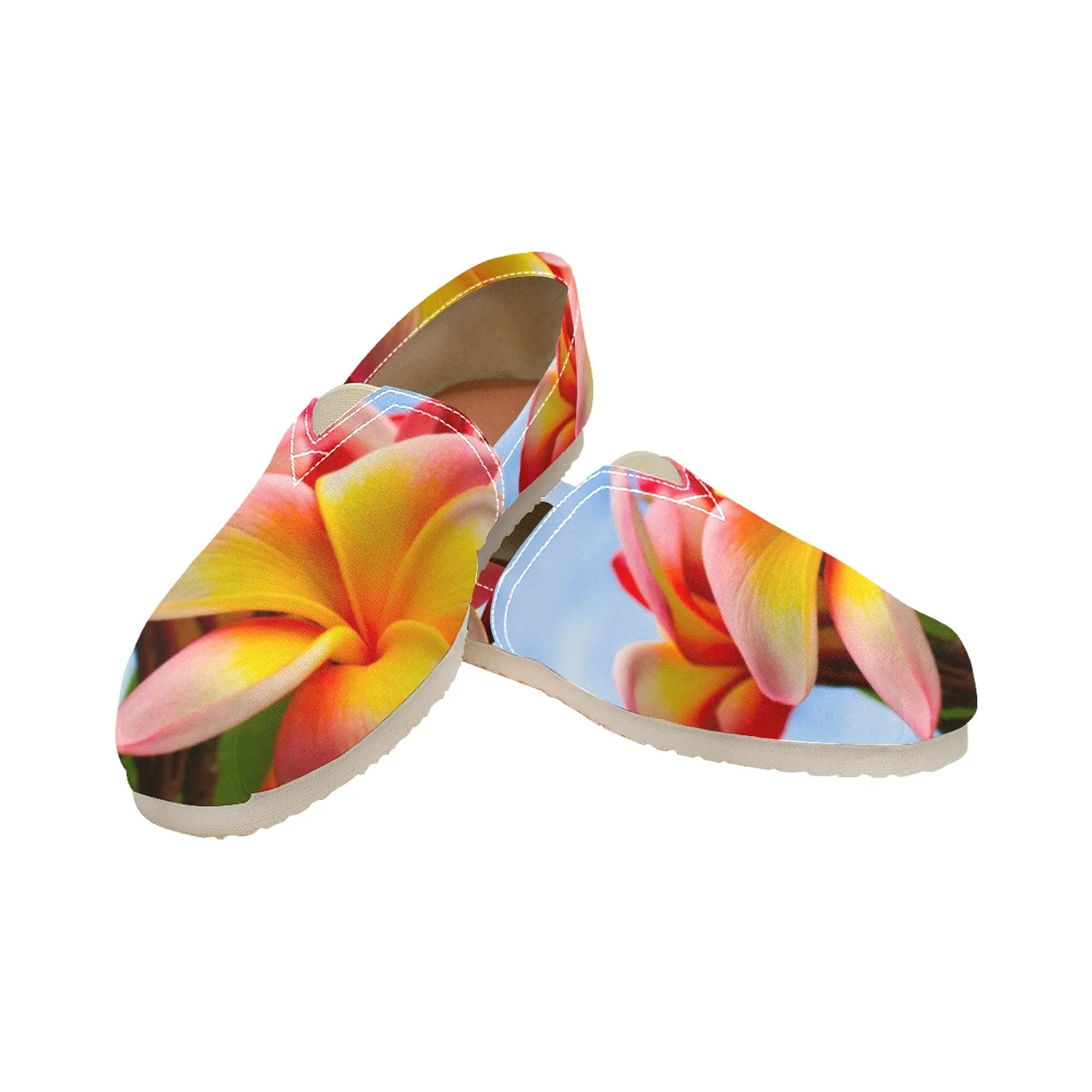 Frangipani Sky Women's Canvas Slip-On Shoes Flats Shoes Outlet
