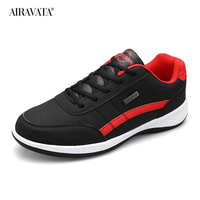 Casual Heeled Shoes Men's Sports Casual Sneakers Leather Shoes Waterproof  Outdoor Comfortable Flat Walking Shoe Man Athletic