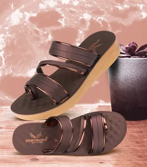 Bersache Extra Soft Classic Casual with  Regular wear with Ultra Soft & Flexibility Technology Flip Flop For Women's/Girl's-(6161-Brown) Gemma Slippers