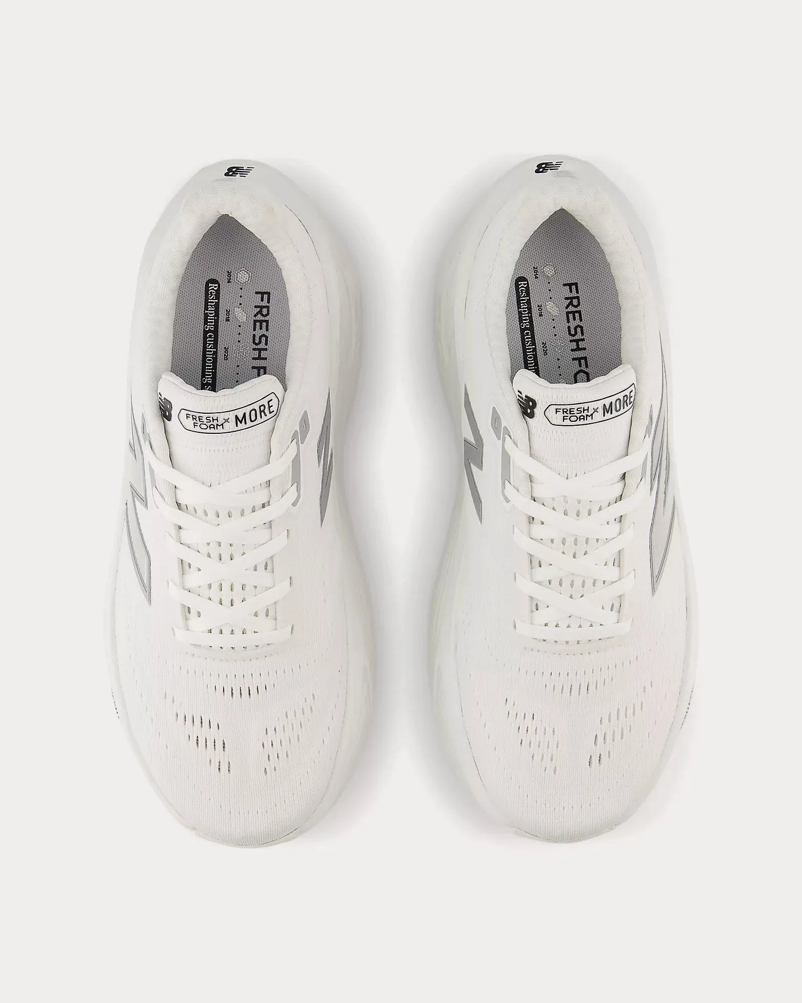 Types Of New Balance Sneakers Fresh Foam X More v5 White / Reflection / Silver Metallic Running Shoes