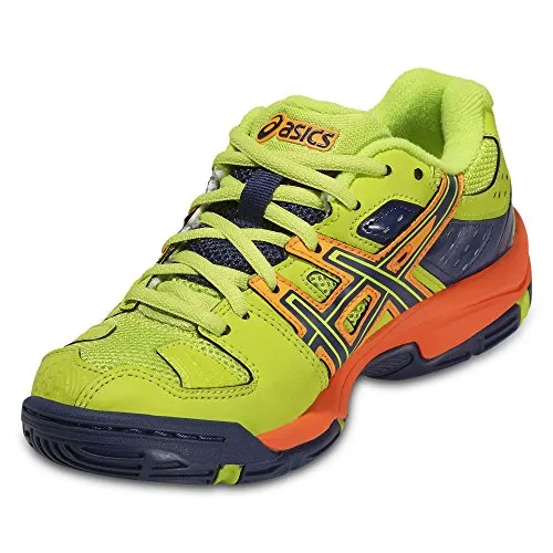 Asics Patriot 10 Running Shoes ASICS Gel Blast 5 GS Kids, Neon Green/Blue 0550, 6 Big Kid