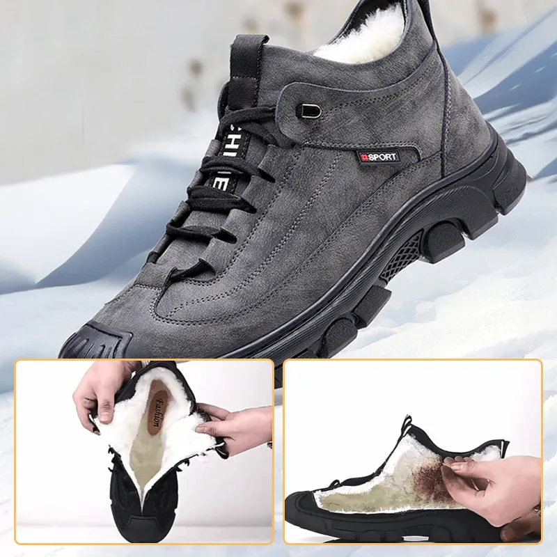 Difference Between Sneakers And Tennis Shoes [Winter Gift] Men's Faux Wool Lining Leather Sneaker