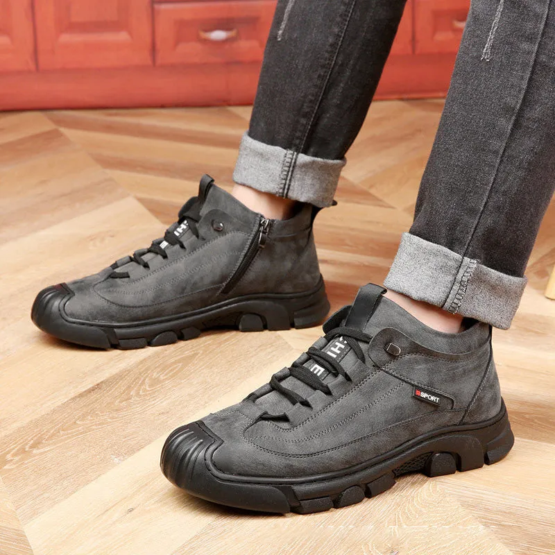 Trail Sneakers [Winter Gift] Men's Faux Wool Lining Leather Sneaker